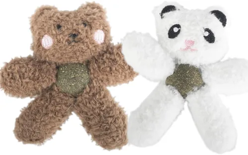 Miniatura 15 de Juguetes de felpa con hierba gatera para gatos de interior, juguetes interactivos para masticar para dentición y cuidado dental, juguete de nailon
