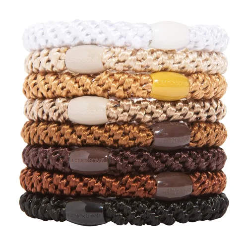L. Erickson Grab & Go - Soportes para cola de caballo de caballo, paquete de 8 – Camelback – Cintas para el cabello sin daños – Bandas para el