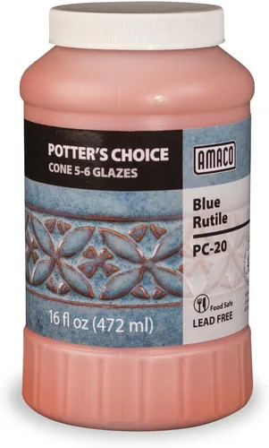 Miniatura 13 de AMACO Potter's Choice High Fire Glazes - Esmalte de 6 pintas, paquete de clase No. 3, 6 colores surtidos, cono de fuego medio alto en capas 5-6 (PC)