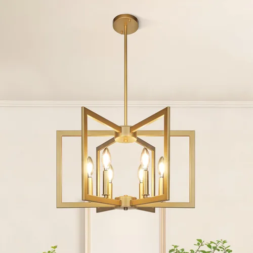 Miniatura 10 de Klgxnrd Mini moderna iluminación colgante dorada de granja para isla de cocina, lámpara industrial ajustable para entrada colgante para pasillo