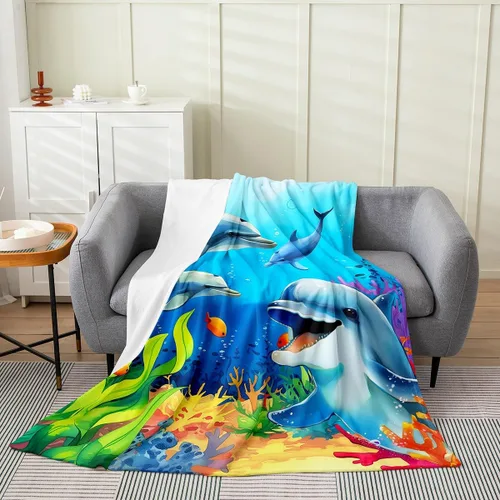 Miniatura 17 de Erosebridal Hammerhead Shark Flannel Blanket 40x50 Marine Life Fuzzy Plush Throw for Sofa Couch Hammerhead Shark Lover Gifts Ocean Sealife Fleece