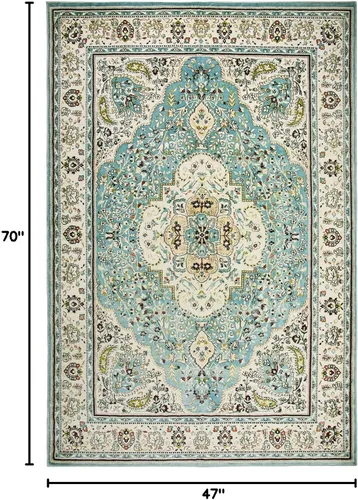 Miniatura 121 de Lahome Alfombra Bohemia Tribal Lavable de 3 x 5, Alfombras Antideslizantes para Entrada, Dormitorio, Sala de Estar, Vintage, Ultra Suave, No