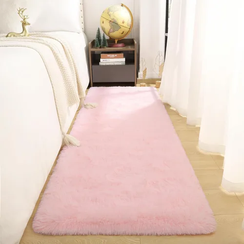 Miniatura 25 de DETUM Alfombra pequeña de 2 x 3 pies para dormitorio, Kicthen entrada, pasillo, lavable, antideslizante, color borgoña, alfombras de felpa
