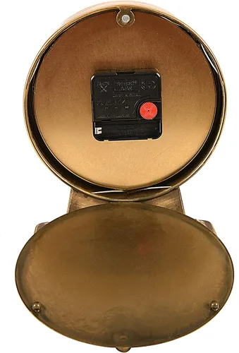 Miniatura 8 de Creative Co-Op Reloj decorativo de metal con acabado dorado