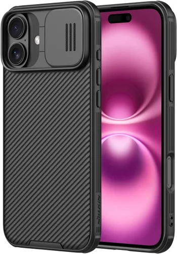 Miniatura 17 de Nillkin Funda para iPhone 16 con cubierta deslizante para cámara, [protección mejorada de lente de cámara] Funda protectora delgada a prueba