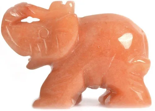 Miniatura 16 de Angelstones Figura de piedra preciosa de elefante pirita, cristal curativo, tótem de animal, piedra espiritual, 2 pulgadas