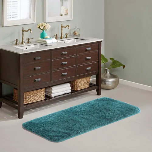 Miniatura 38 de Suchtale - Alfombra de baño antideslizante, tapete de baño de microfibra suave, absorbente de agua, peluda, lavable a máquina, para regadera, 16 x