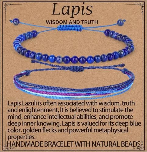 Miniatura 57 de LPBeads Pulsera de piedra natural hecha a mano de tamaño ajustable
