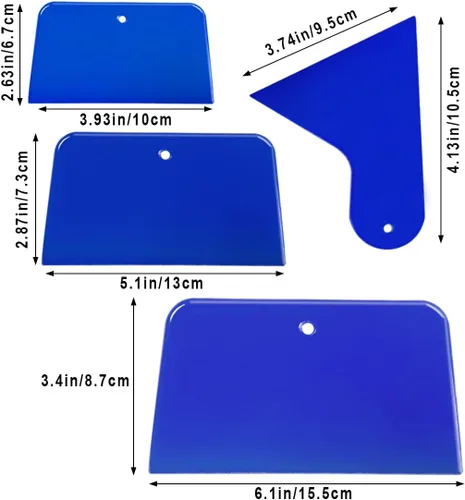 Miniatura 2 de 4 paquetes de esparcidores de relleno para carrocería, rellenos automotrices, 3, 4, 5, 6 pulgadas, esparcidores de plástico reutilizables