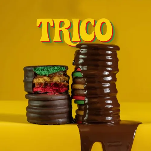 Miniatura 3 de THEARG RASTA Trico Alfajor 3.53 oz – Maicena Alfajor argentina de triple capa con pistacho, frutas tropicales y bayas rojas, relleno de Dulce