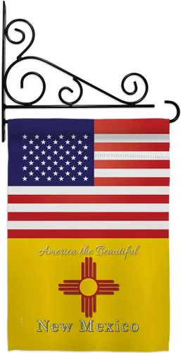 Miniatura 10 de Juego de banderas de jardín de Nuevo México de Estados Unidos de América, Estados Unidos, territorios de Estados Unidos, República de país, área