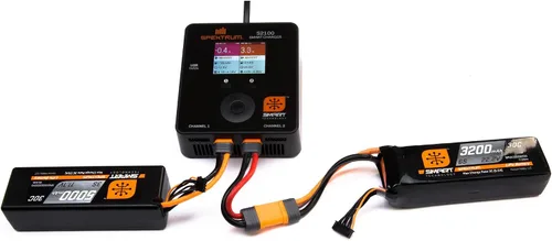 Miniatura 2 de Spektrum Batería inteligente RC LiPo: 3200mAh 3S 11.1V 30C con conector IC3 (compatible con EC3), SPMX32003S30, negro