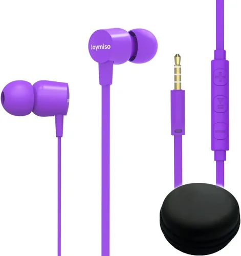 Miniatura 8 de Joymiso - Auriculares sin enredos para niños y mujeres, orejas pequeñas con funda, cómodos y ligeros, auriculares con cable plano, auriculares