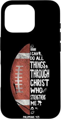 Miniatura 19 de iPhone 13 I can do all things through Christ Philippians 4:13 - Funda de fútbol