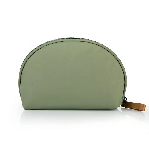Miniatura 20 de Bolsa de cosméticos media luna Hekyip, neceser de maquillaje para viajes, neceser impermeable portátil para niñas y mujeres, pequeña (TODO NEGRO)