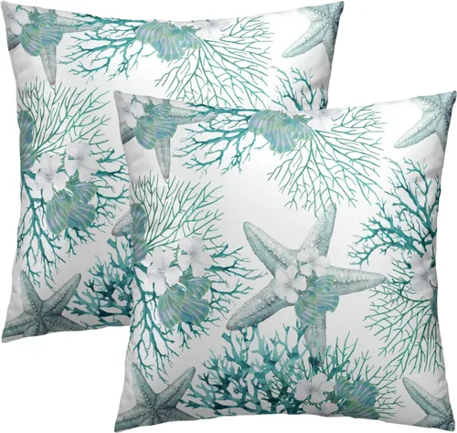Miniatura 33 de Juego de 2 fundas de cojín decorativas con bandera americana y flores de amapola roja y azul, 16 x 16 pulgadas, fundas cuadradas para sofá, sillón