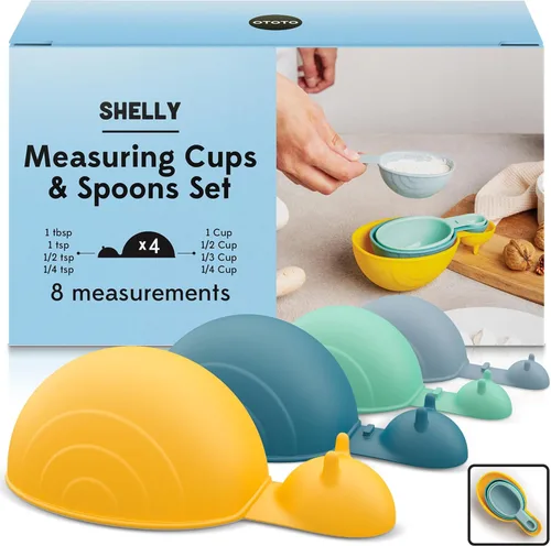 Miniatura 10 de OTOTO Coney Ice Cream Measuring Cups Set – Detachable Plastic Measuring Cup Set for Baking & Cooking, Cute Measuring Cups for Liquid, Cute Baking