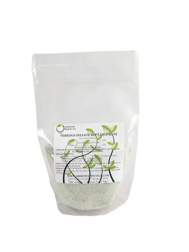 Miniatura 3 de Greenway Biotech, Inc. Fertilizante ferroso de sulfato heptahidrato incluye 20% hierro (Fe) 12% azufre y 100% polvo soluble en agua, fertilizante