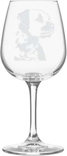 Miniatura 134 de Copa de vino de 12.75 onzas con diseño de perro grabado