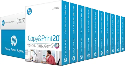 Miniatura 14 de Papeles para impresora HP Papel de 8.5 x 11 Copia e impresión 20 lb Paquete de 6 - 2,400 hojas Brillo 92 Fabricado en Estados Unidos