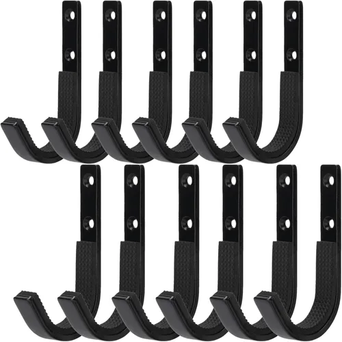 Miniatura 22 de Perchero de almacenamiento para rifles de montaje en pared, ganchos de escopeta horizontales de metal para almacenar escopetas, rifles, arco de tiro