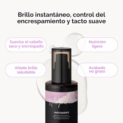 Miniatura 2 de 2-en-1 Perfume de cabello coreano en aceite y suero con aceite de argán marroquí y 12 aminoácidos para cabello seco, dañado, brillo de vidrio