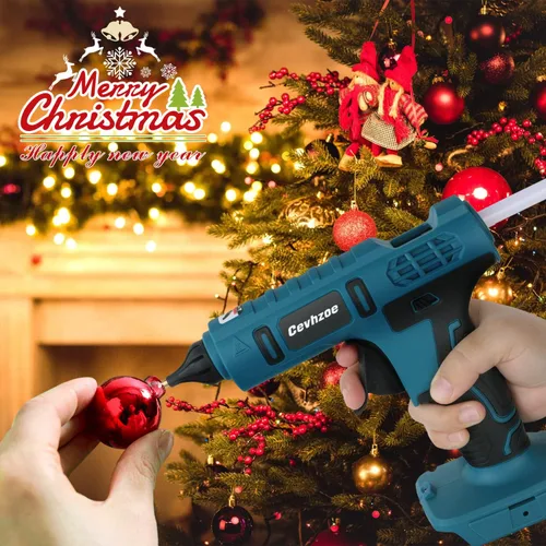 Miniatura 2 de Pistola de pegamento inalámbrica, pistola de pegamento caliente de tamaño completo para batería de iones de litio de 18 V Makita con 20 barras
