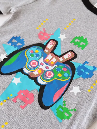 Miniatura 2 de Pijamas de algodón de 4 piezas para niños, conjunto de pijamas de Navidad y Halloween para niños