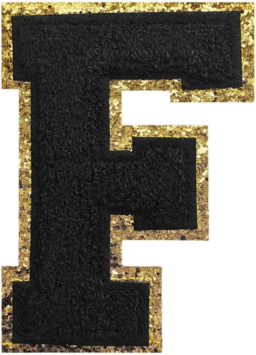 Miniatura 136 de GYGYL - 3 parches de letras deportivas de felpilla con purpurina, parches para planchar de tamaño grande para decoración de disfraces