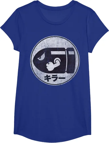 Miniatura 22 de Super Mario Camiseta con logotipo de Bullet Bill Distressed en Kanji