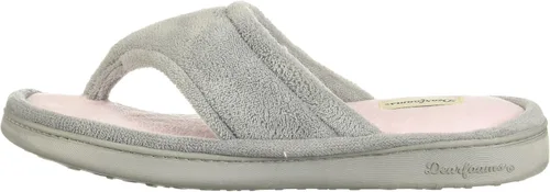 Miniatura 13 de Pantuflas Dearfoams Melanie de microfibra, con color combinado, con tira, para mujer