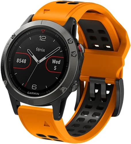 Miniatura 2 de REYDA Correa de silicona compatible con Garmin Fenix 8 Pro/8/E 1.850 in, 0.866 in, correa de reloj de ajuste rápido, suave, flexible, correa