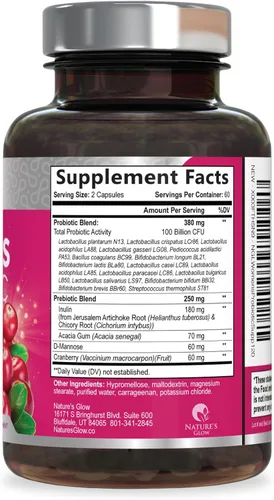 Miniatura 9 de Probióticos para mujeres 100 mil millones de UFC por porción - Probiótico para mujer para la salud digestiva 16 cepas únicas - Balance diario del pH