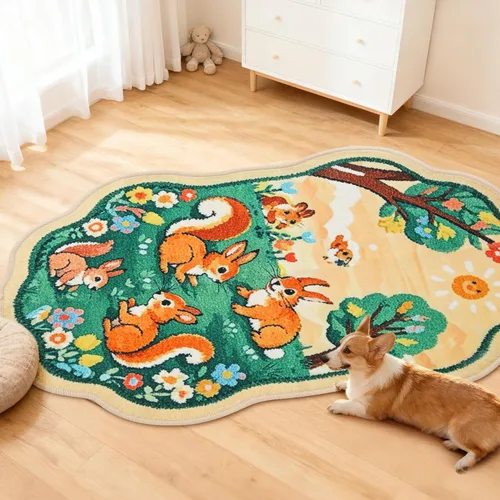 Miniatura 11 de Alfombra de entrada lavable de 2 x 3 pulgadas, alfombra pequeña para entrada, cocina, baño, antideslizante, estampado floral, alfombra de entrada
