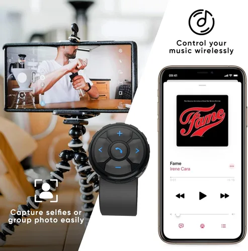 Miniatura 8 de Mando a distancia para auriculares con casco Bluetooth, controla música, asistentes de voz, llamadas y más, batería de larga duración, impermeable