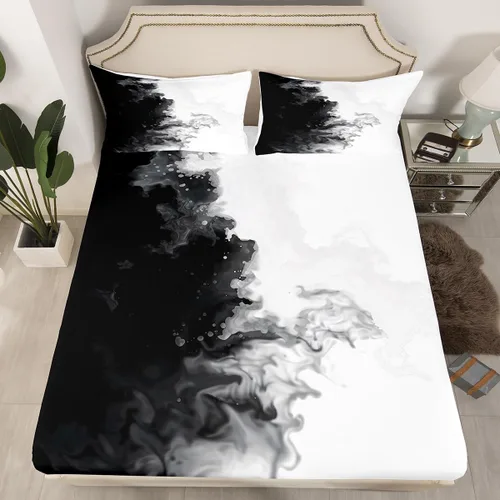 Miniatura 16 de Juego de ropa de cama de béisbol 3D, tamaño individual, juego de cama para niñas, adolescentes, decoración de dormitorio, sábana bajera geométrica