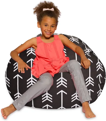 Miniatura 71 de Posh Creations - Sillón puff para niños, adolescentes y adultos, incluye funda extraíble y lavable a máquina, tamaño mediano de 27 pulgadas, lona