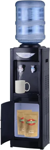 Dispensador de agua enfriador, dispensador de agua de carga superior para agua caliente y fría, dispensador de agua de 5 galones con cerradura de