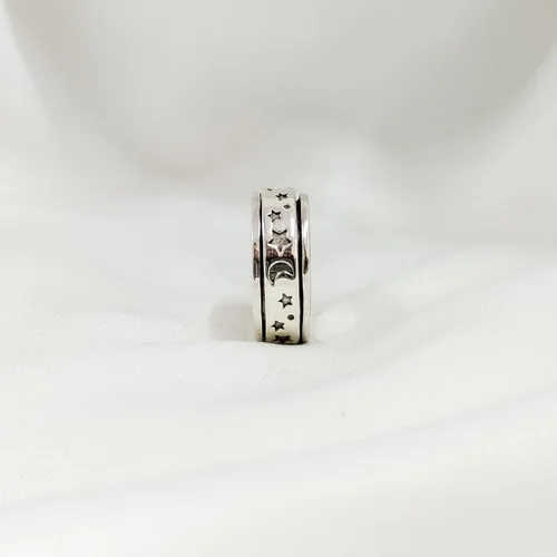 Miniatura 72 de Boho Spinner Ring, Mothers Day Gift, Silver 925 Women Ring, Sterling Silver 925 Ring, Fidget Spinner Ring,Women Silver Anxiety Ring