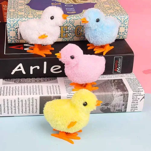 Miniatura 4 de CICITOYWO Juguete novedoso de conejito y pollito saltador, juguete de cuerda para niños pequeños, adultos, cesta de caza de huevos de Pascua