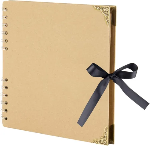 Miniatura 8 de LOYAL BOOK Álbum de recortes (8 x 8 pulgadas) Álbum de recortes de 60 páginas ideal para tus álbumes de recortes DIY, boda y aniversario, álbum