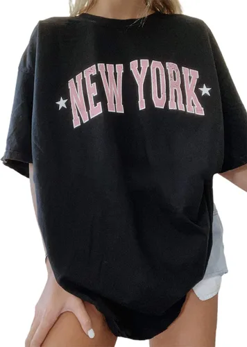 Miniatura 2 de Remidoo - Camiseta informal de manga corta para mujer, cuello redondo, corte amplio, con estampado de arcoíris
