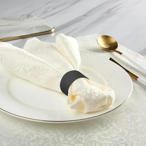 Miniatura 7 de Germiwipe - 2500 servilletas negras, servilleteros de papel autoadhesivos, bandas de cubiertos perfectas para fiestas de cumpleaños, bodas