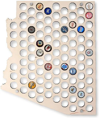 Miniatura 38 de Torched Mapa de tapa de cerveza de Virginia Occidental, soporte de tapa de cerveza de los Estados Unidos, decoración de pared, regalo para amantes