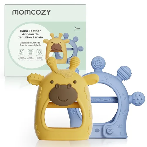 Miniatura 8 de Momcozy Juguetes mordedores para bebés Juguetes para la dentición del bebé Alivio de la dentición del bebé Juguetes mordedores de silicona