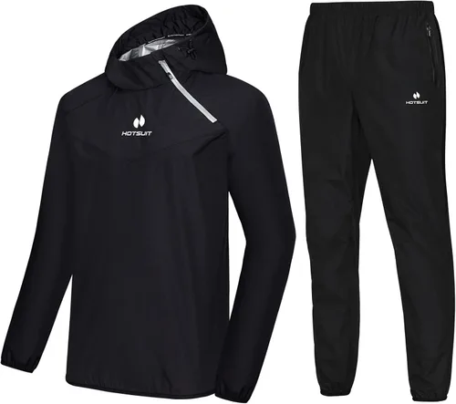Miniatura 13 de HOTSUIT Traje de sauna para hombre, chaqueta de sauna, pantalón, gimnasio, entrenamiento, trajes de sudor