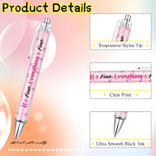 Miniatura 2 de Geyee 10 Piezas Bolígrafos de Enfermera Adorables Bolígrafos de Dibujos Animados Lindos Bolígrafos Retráctiles de Enfermería Divertidos de Tinta