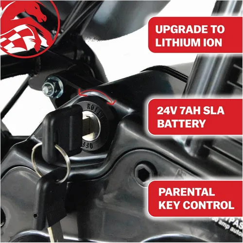 Miniatura 3 de Burromax TT250 Motocicleta de tierra eléctrica para niños, 250w 24v 7ah, 2 velocidades, hasta 14 mph, para ciclistas de hasta 150 lb, mini bicicleta