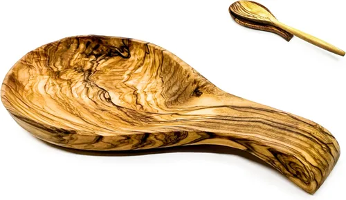 Soporte para cucharas de madera de olivo, organizador de cuchara de cocina resistente al calor, soporte para utensilios de cocina, soporte para