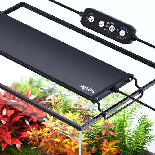Miniatura 9 de SEAOURA - Luz LED para acuario de modo 24/7 para crecimiento de plantas, luz de tanque de peces de espectro completo con temporizador
